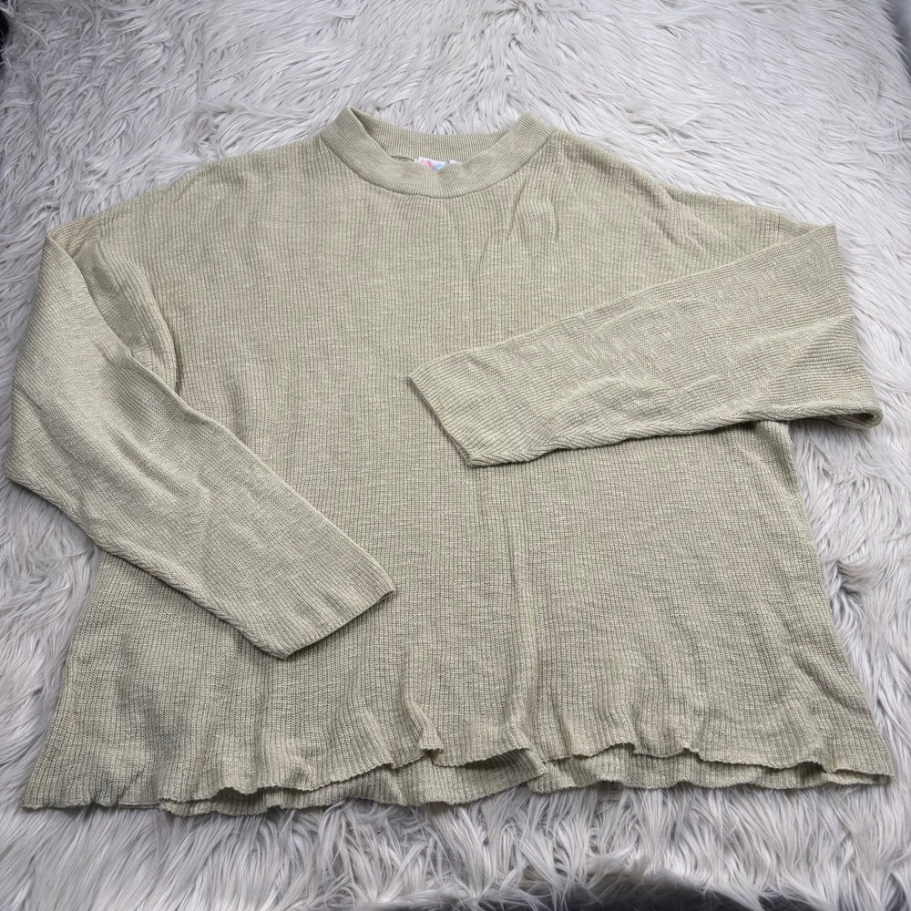 Free People Beach Women's S Oversized Malibu Surf Sweater Beige‎ Coverup Resort